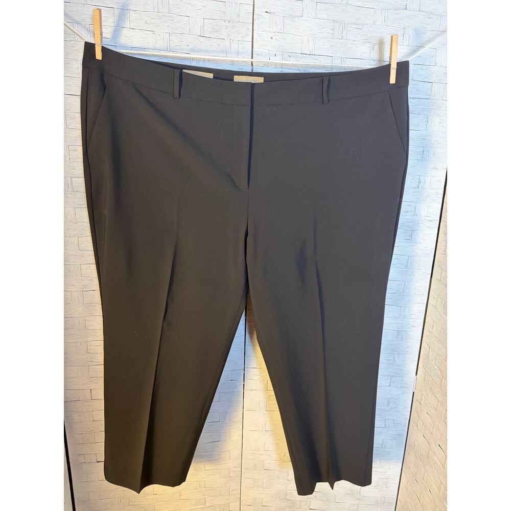 Talbots women’s trousers, black curvy cut minimalist career wear‎ plus size